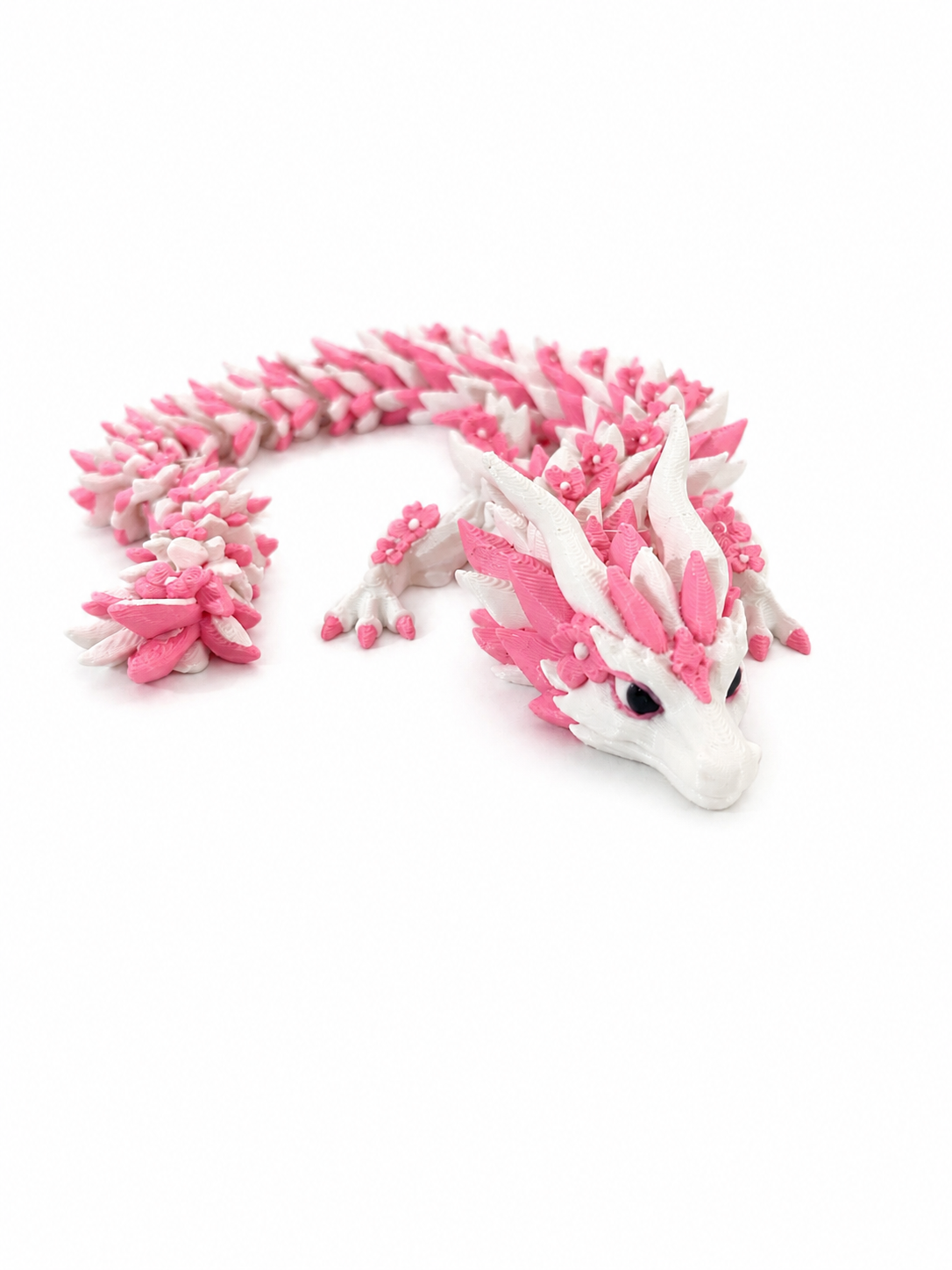 Figura 3D - Dragón Flor de Cerezo Rosado Pequeño