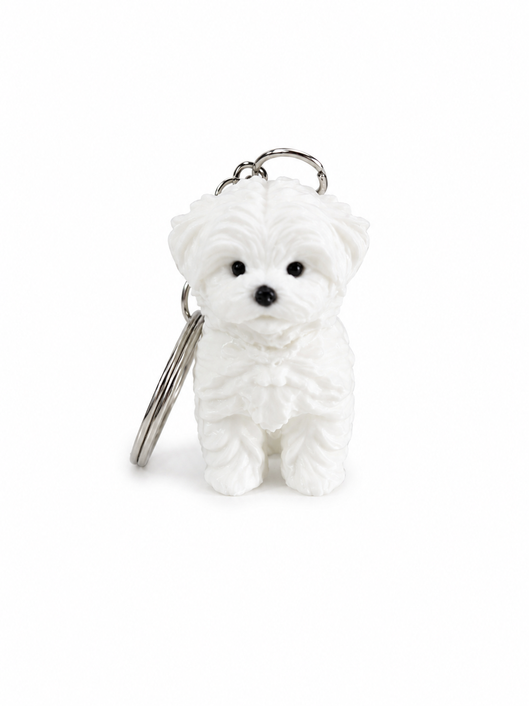 Figura 3D -  Bichón Maltés llavero 