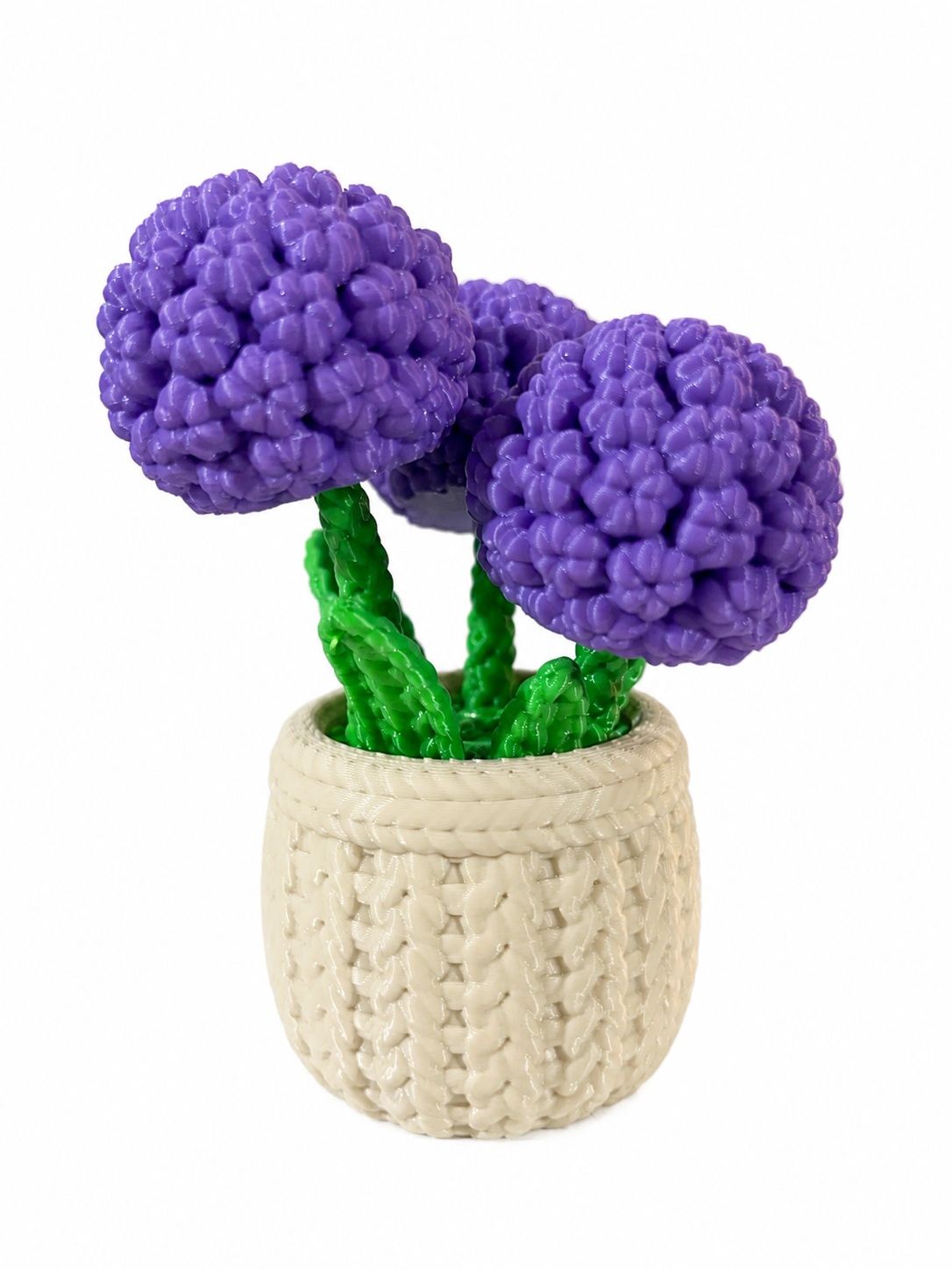 Figura 3D - Hortensias estilo tejido 