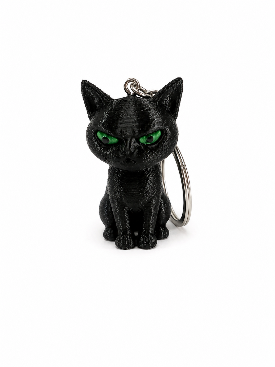 Figura 3D - Gato negro llavero 
